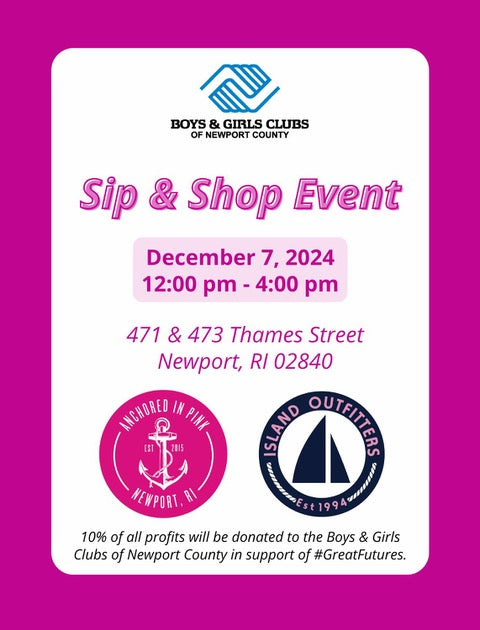 Sip and Shop for the Boys and Girls Clubs of Newport County