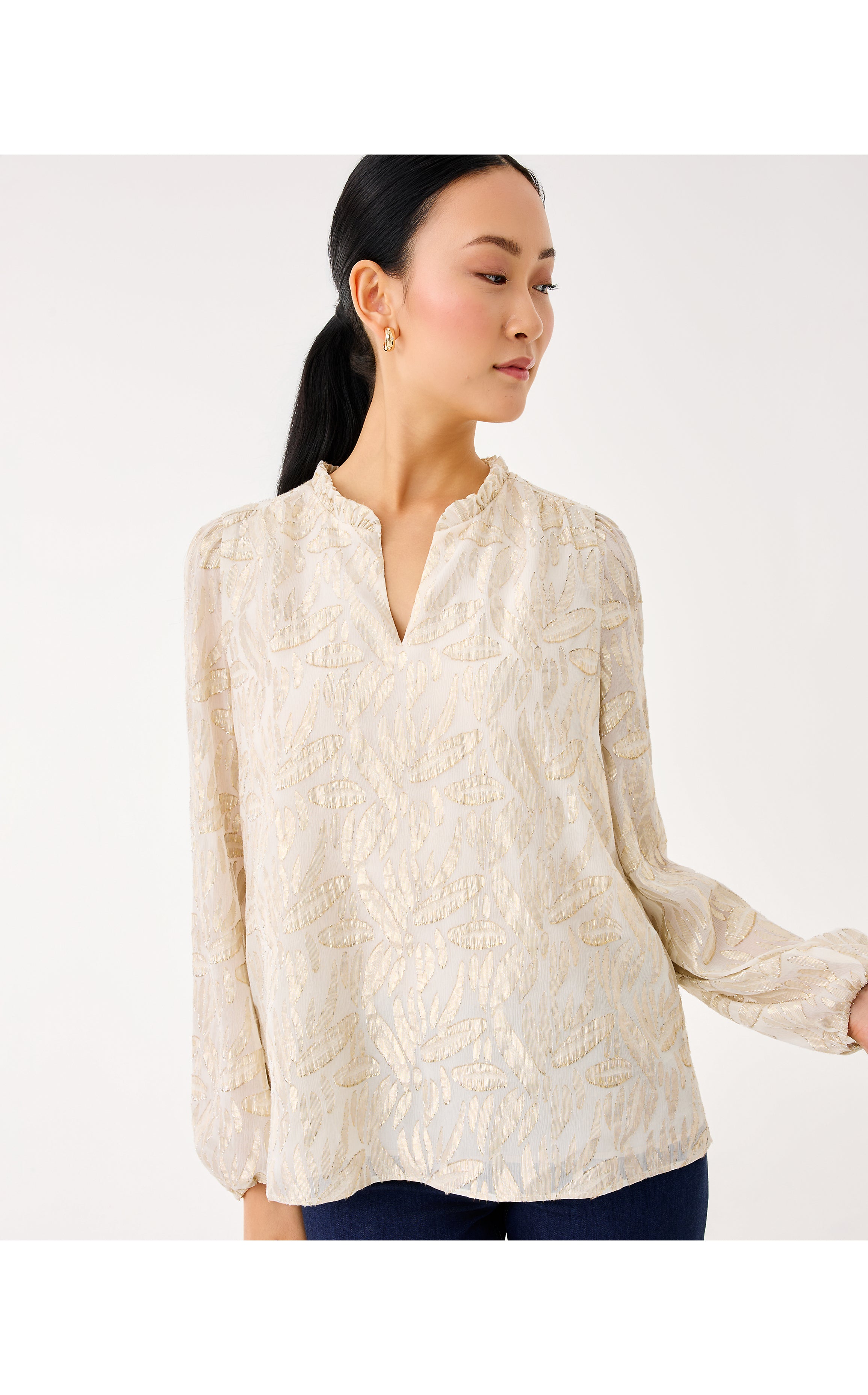 GIANA LONG SLEEVE TOP, LOW TIDE NAVY LIL CATTY