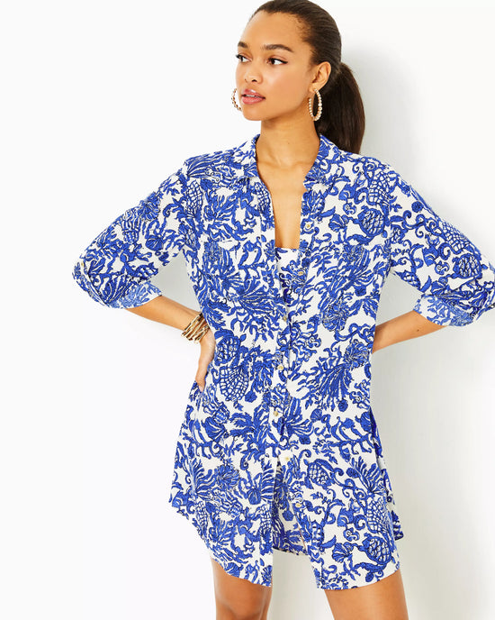 Load image into Gallery viewer, Natalie Shirtdress Cover-Up
