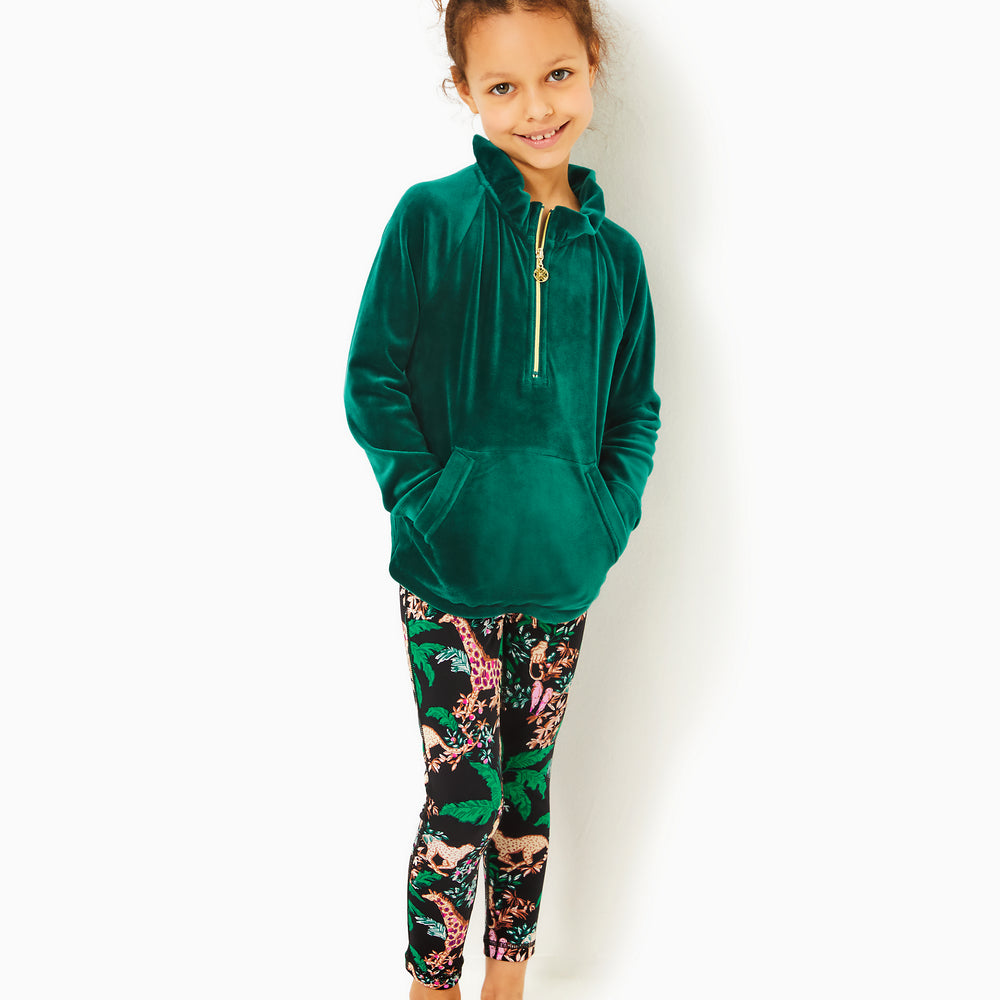 Girls Little Skipper Velour Popover