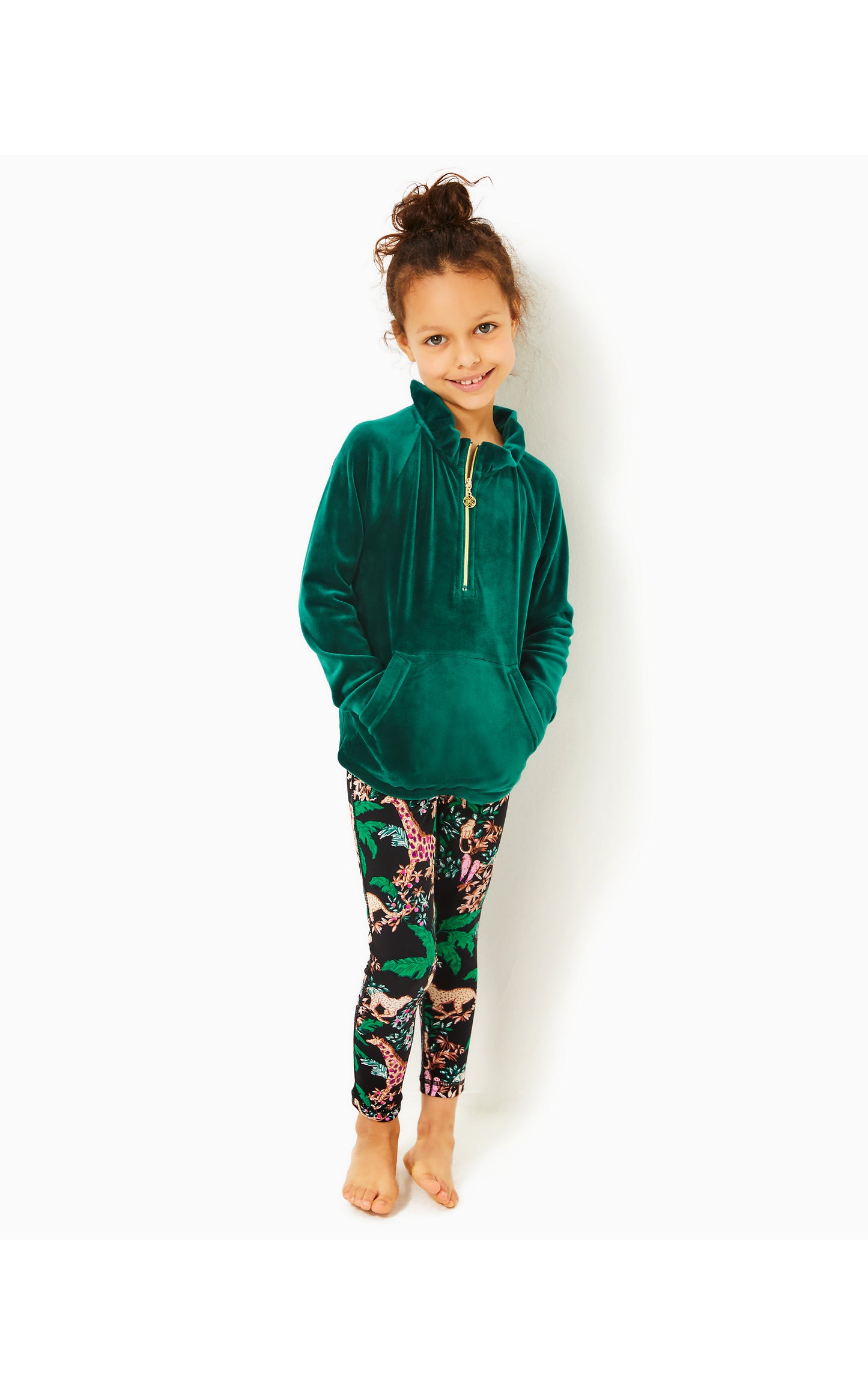 Girls Little Skipper Velour Popover