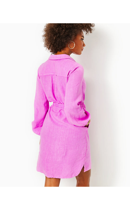 Bethanne Knee Length Linen Dress