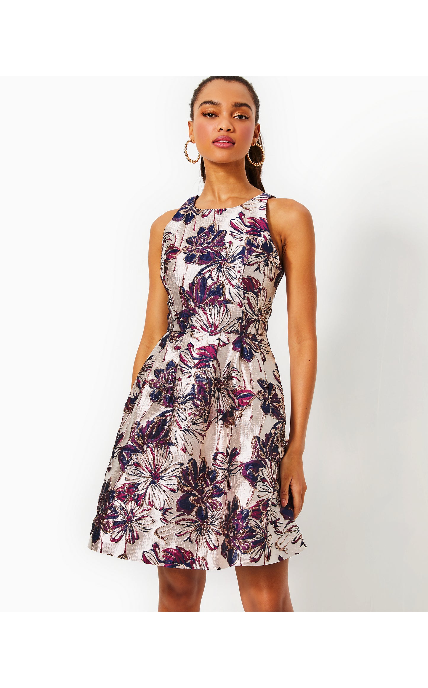 Load image into Gallery viewer, Jollian Floral Jacquard Dress
