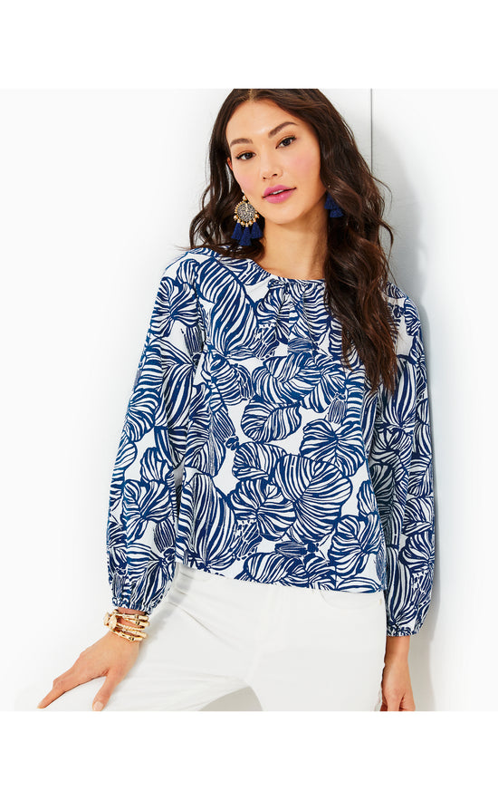 Load image into Gallery viewer, Rilynn Long Sleeve Cotton Top
