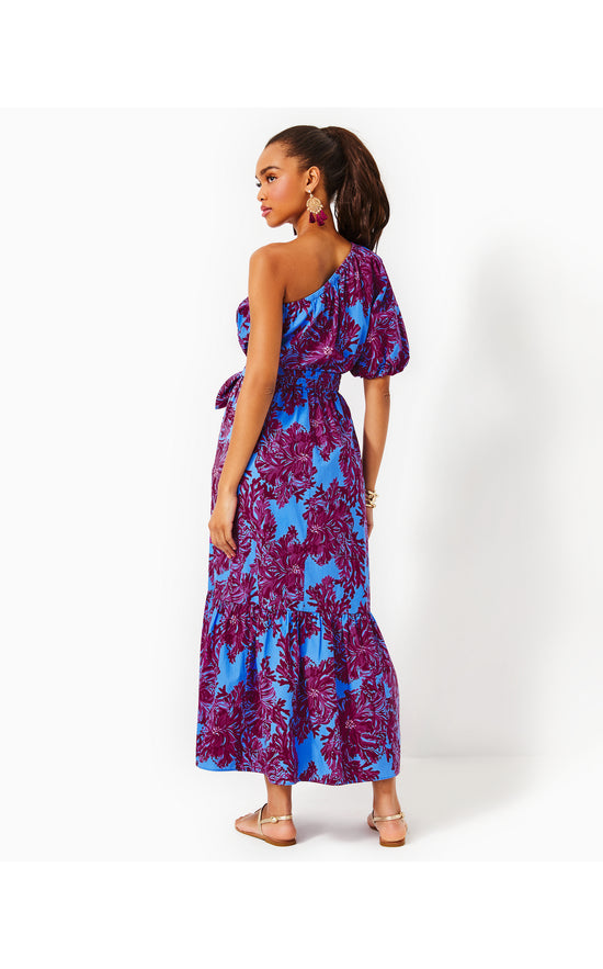 Zelalynn One-Shoulder Cotton Maxi Dress