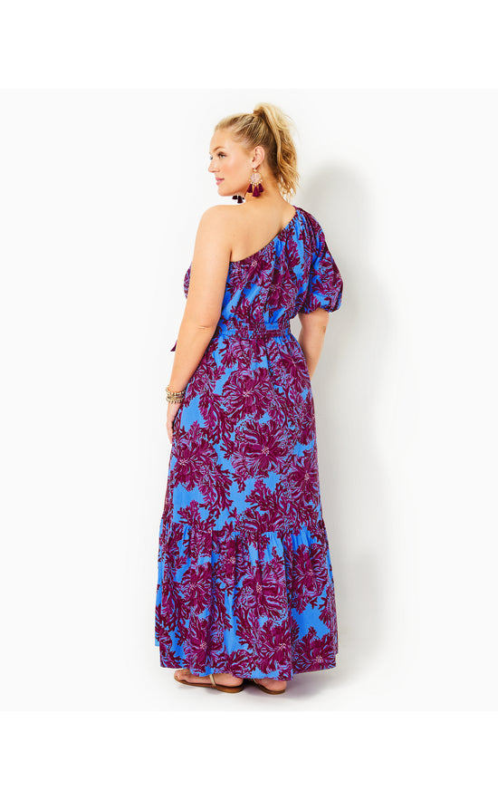 Zelalynn One-Shoulder Cotton Maxi Dress