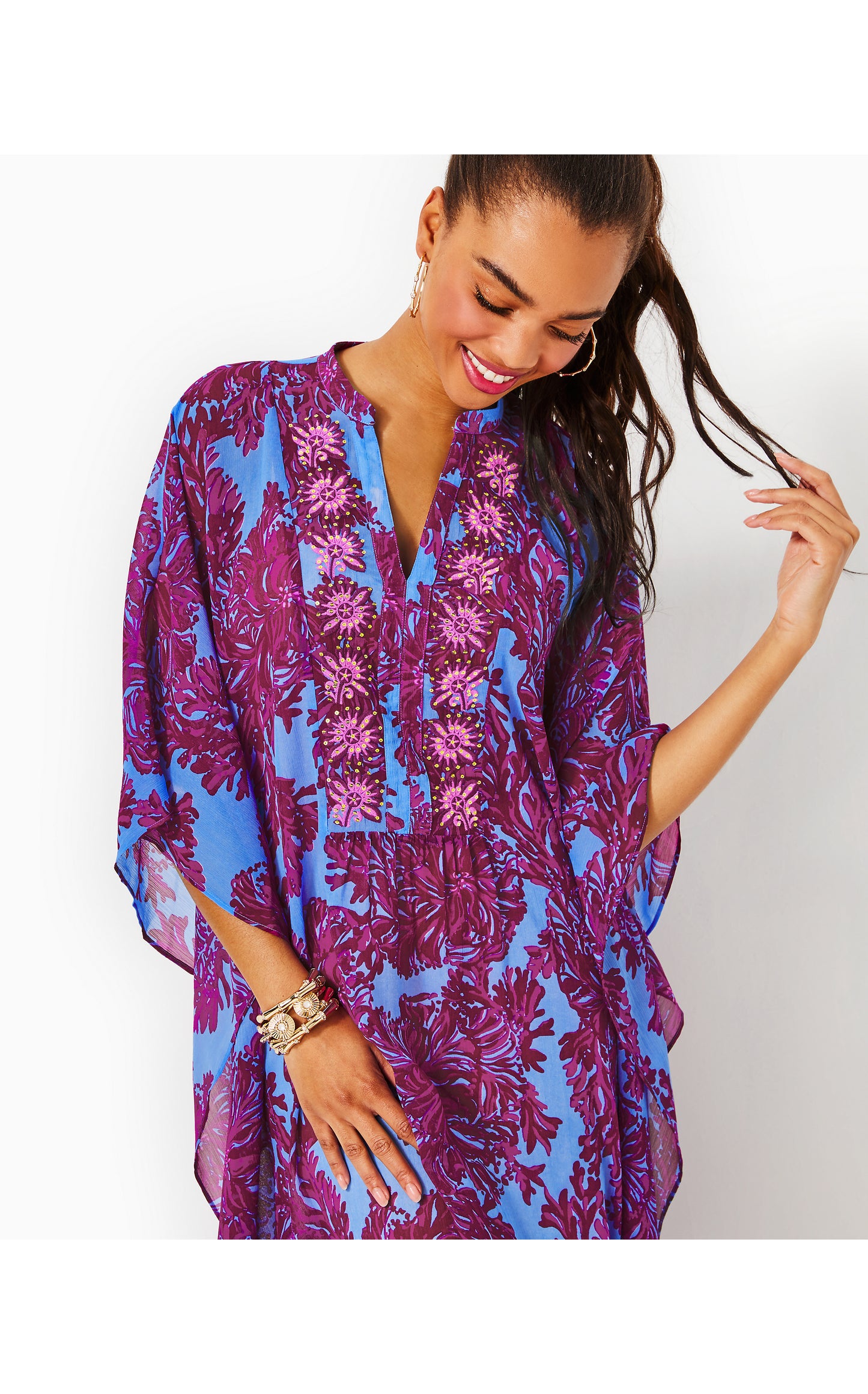 Julieta Embellished Maxi Caftan